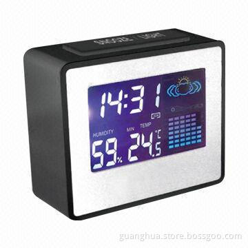 Plastic Clock with Temperature and Humidity Display